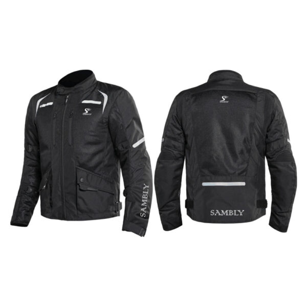 Comprehensive Front and Back Views of the Textile Jacket SS-533 by Sambly Sports