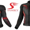 Front and Back view of the Motorbike Leather Jacket SS-503 by Sambly Sports