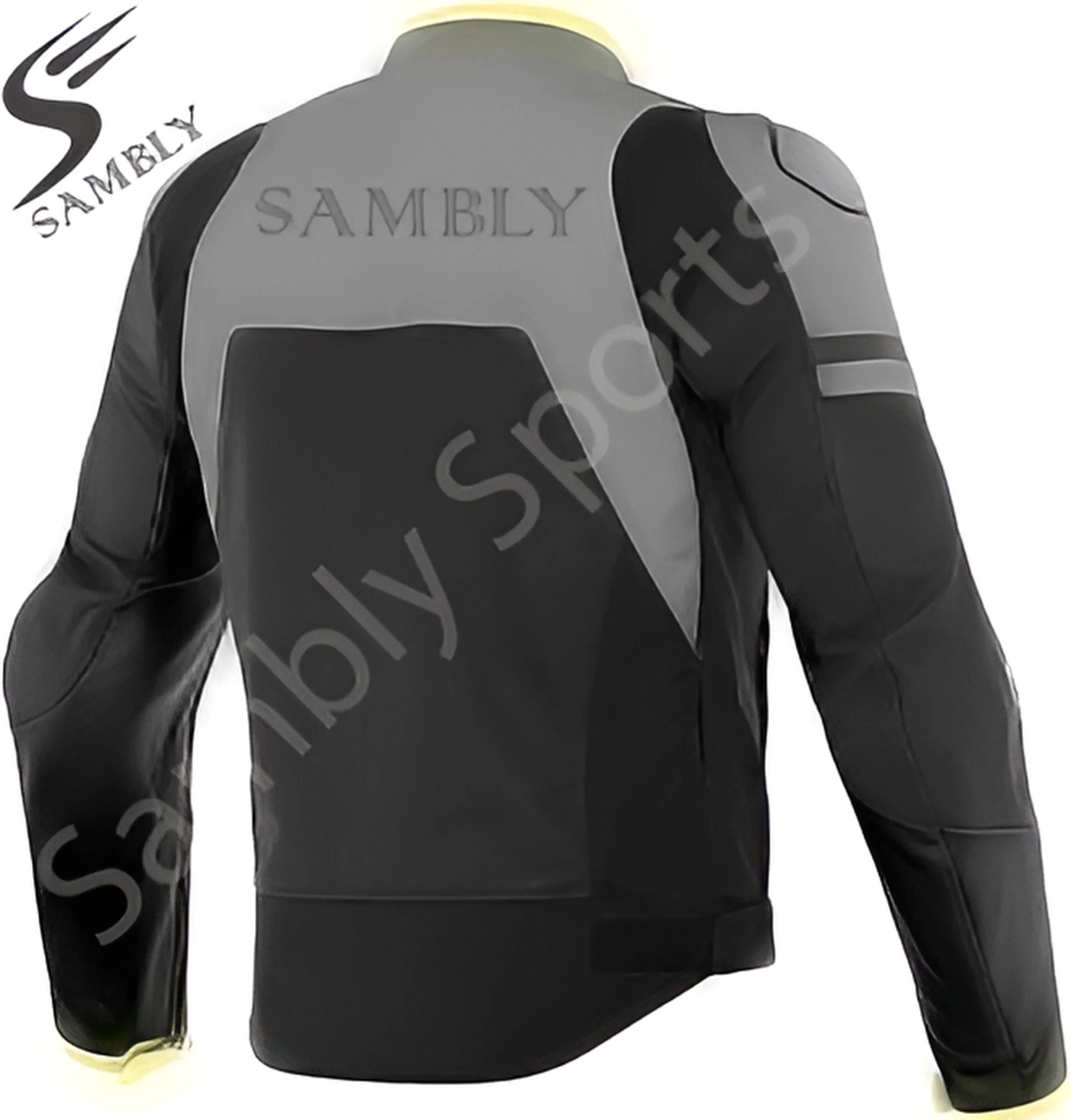 Back view of the Motorbike Textile Jacket SS-504 by Sambly Sports