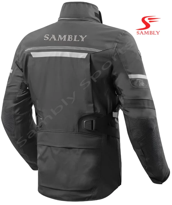 Back view of the Motorbike Textile Jacket SS-505 by Sambly Sports