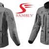 Front and Back view of the Motorbike Textile Jacket SS-506 by Sambly Sports