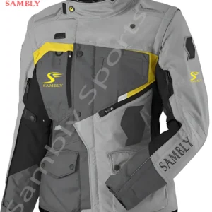 Front view of the Motorbike Textile Jacket SS-508 by Sambly Sports