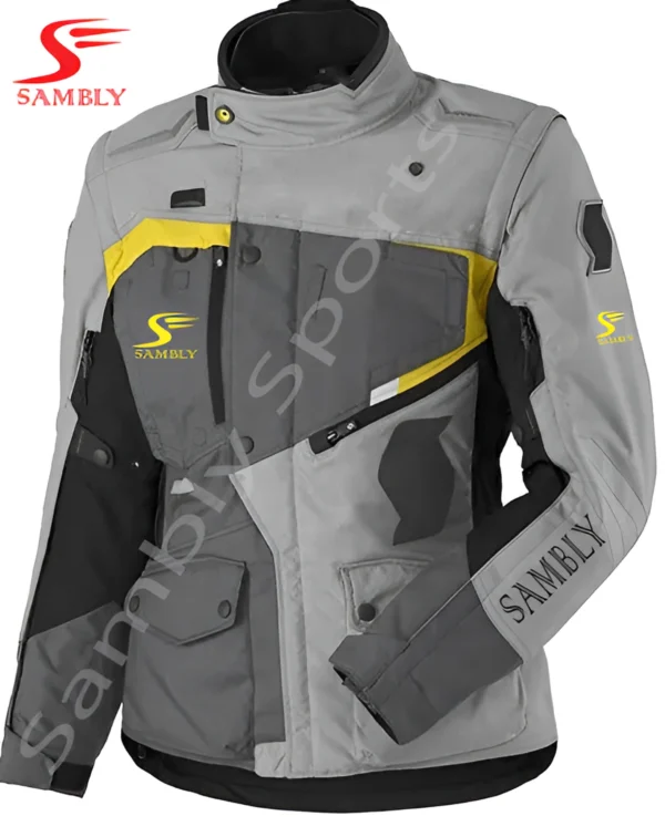 Front view of the Motorbike Textile Jacket SS-508 by Sambly Sports