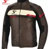 Front view of the Motorbike Leather Jacket SS-510 by Sambly Sports
