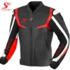 Front view of the Motorbike Leather Jacket SS-512 by Sambly Sports