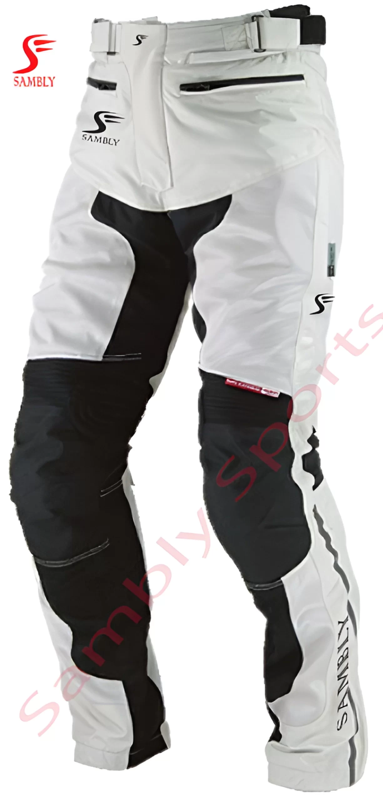 Front View of the Motorbike Textile Pants SS-605 by Sambly Sports