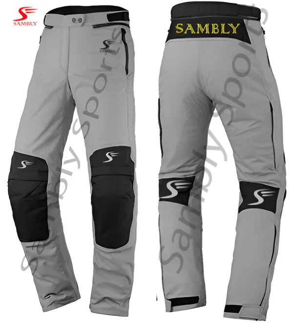 Front and Back View of the Motorbike Textile Pants SS-606 by Sambly Sports