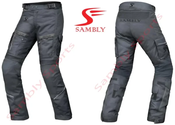 Front and Back View Motorbike Textile Pants SS-609 by Sambly Sports