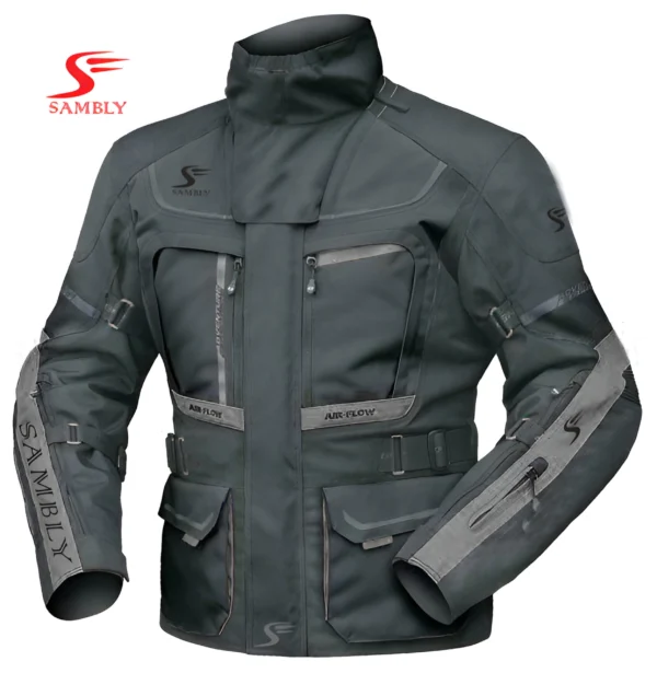 Front view of the Motorbike Textile Jacket SS-514 by Sambly Sports