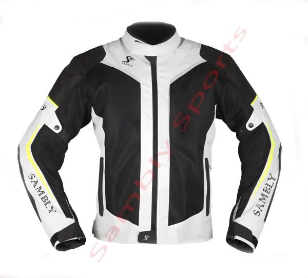 Front view of the Motorbike Textile Jacket SS-515 by Sambly Sports