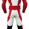 Back side of the Red, White and Black color Leather Suit SS-106